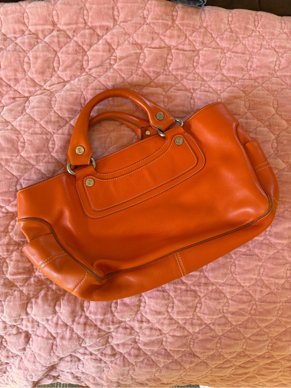 Vintage Celine Orange Leather Bag